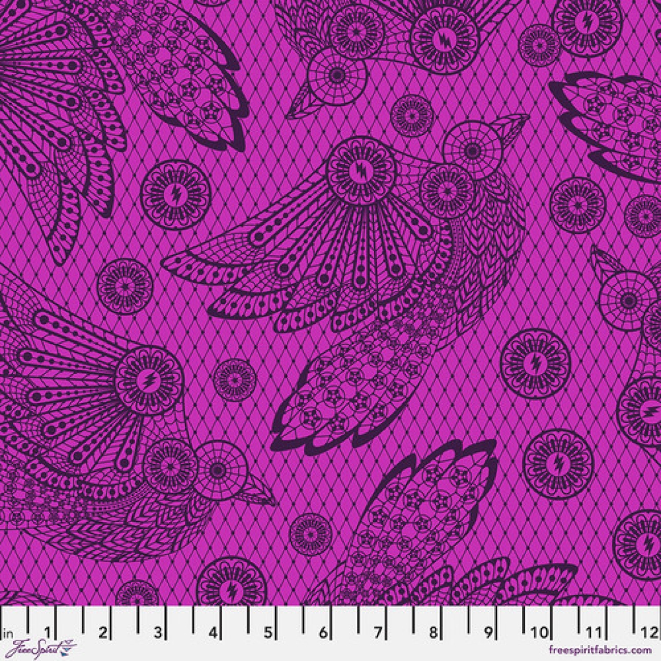 Tula Pink - Raven Lace - Oleander - Nightshade (Déjà Vu)